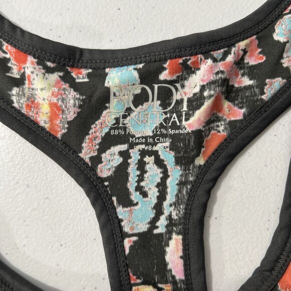 Body Central Tank Top Womens Medium Racerback Built in Bra Abstract Y2K - Picture 5 of 8